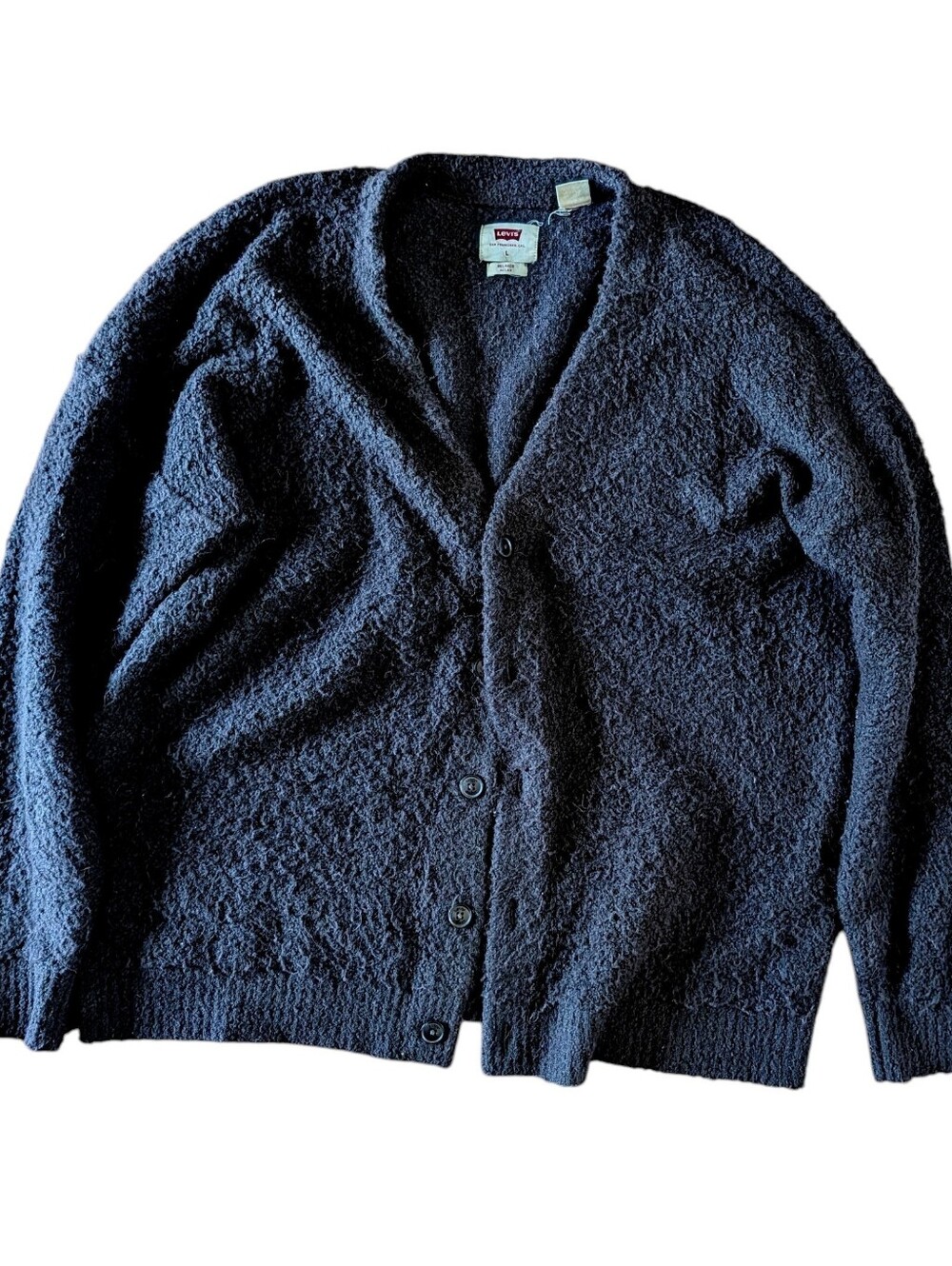 Levi's Fuzzy Black Cardigan Relaxed Fit